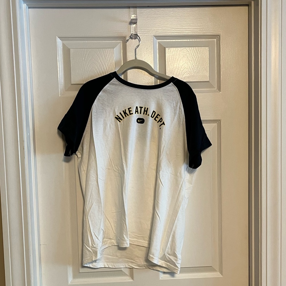Nike Short Sleeve Navy, White & Yellow Athletic Department “4” Jersey T-Shirt